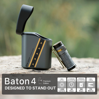 Olight Baton 4 Premium Edition (Fighter Pilot) - KNIFESTOCK