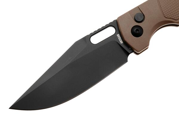 Artisan Revel Brown, Black PVD AR-RPM9, Brown FRN 1867P-BBN - KNIFESTOCK