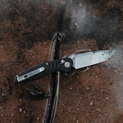 Vosteed Corsair Nitro-V Stonewash Black Micarta CS29NWMK - KNIFESTOCK