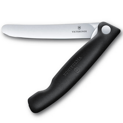 Victorinox Swiss Classic Skladací, ovocie/zelenina, 11cm, hladká čepeľ, čierny - KNIFESTOCK