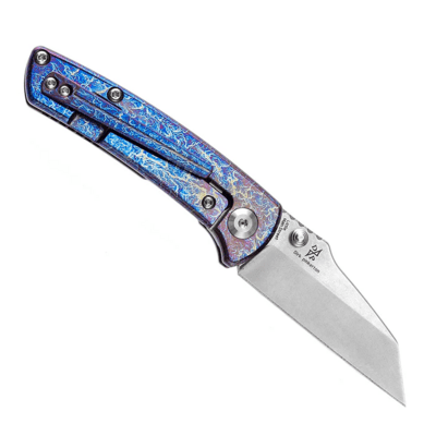 Kansept Little Main Street Stonewashed CPM-S35VN Lightning Strike Anodized Titanium K2015A5 - KNIFESTOCK