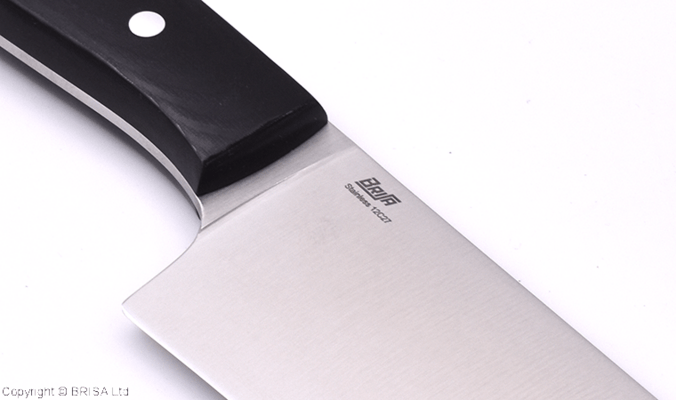 Brisa Chef 185-Black micarta 12C27 Flat BRS-23103 - KNIFESTOCK