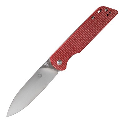 QSP Knife Parrot, Satin D2 Blade, Red Micarta Handle QS102-E - KNIFESTOCK