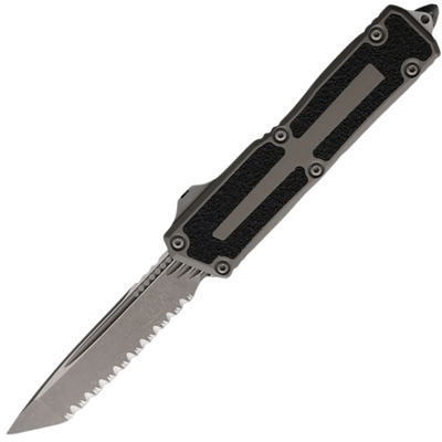 Microtech SCARAB II GEN III T/E APOCALYPTIC FULL SERRATE NATURAL CLEAR 1279-12AP - KNIFESTOCK