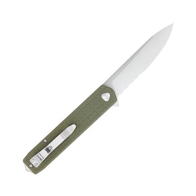 CobraTec Medium Cayden OD Grün Drop Serrated 01CT025 - KNIFESTOCK