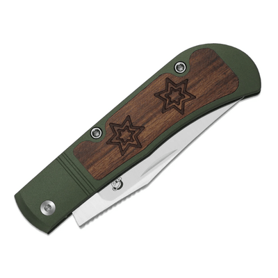 Kizer Trestle S45VN Aluminium &amp; Mkuruti Wood -  Xmas edition - KNIFESTOCK