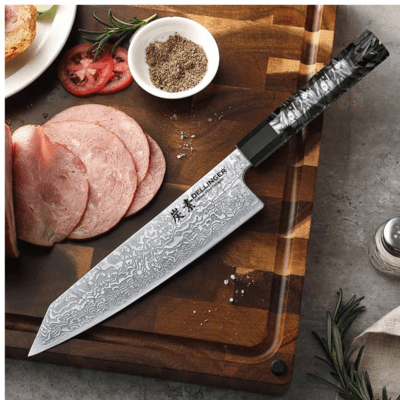 Dellinger Kitchen Chef/Kiritsuke Knife 215 mm Dellinger Carbon Fiber Octagon® - KNIFESTOCK