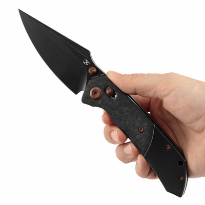 Kansept Fenrir KNFS Exclusive, M390 Blackwash, Shred Carbon K1034VC1 - KNIFESTOCK