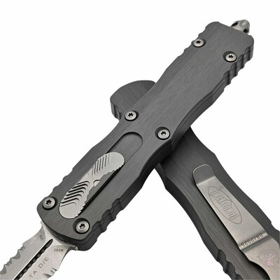 Microtech DIRAC DELTA APOCALYPTIC DOUBLE FULL SERRATE NC 227-D12NC - KNIFESTOCK