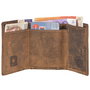 GreenBurry Vintage Leather Wallet Antique brown 9x7cm