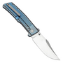 Kansept knives Bison Satin CPM S35VN Blå Anodiserad Titan med Frag Mönster K1