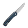 QSP Knife Osprey, Satin 14C28N Blade, Blue Micarta Handle QS139-B