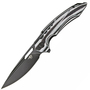 BESTECH ORETTA N690, Black Stonewash, Interlayer With Carbon Fiber and G10 BL02D