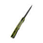 KUBEY Carve Liner Lock Folding Knife Translucent Yellow G10 Handle KB237J