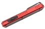 Golgoth G11BS3 Rouge. Couteau automatique OTF lame double tranchant avec serrations en acier D2 manc