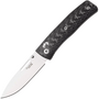 LionSteel NINI Folding knife M390 satin blade, full CARBON FIBER handle NN1CF