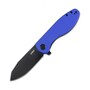 KUBEY Master Chief Folding Knife, AUS-10 Blade, Blue G10 Handle KU358G