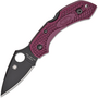 Spyderco DRAGONFLY 2 BURGUNDY LIGHTWEIGHT CTS-PD#1 BLACK BLADE PLAINEDGE