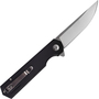 BLACK FOX REVOLVER Lame Satinée, Manche G10 Noir - 440C