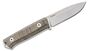 Lionsteel Fixed Blade Sleipner Steel stone washed, GREEN CANVAShandle, leather sheath B40 CVG