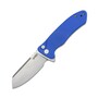 KUBEY Creon Pocket Knife with Button Lock, Blue G10 Handle KU336C