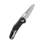 QSP Knife Emu Pocket knife Blade:14C28N, stonewash, Black coarse G10 QS164-C1 