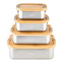 CJH Edelstahl Lunch Box XL, Bambus-Deckel ART000070