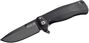 Lionsteel SR FLIPPER BLACK Aluminum knife, RotoBlock, Chemical Black blade Sleipner SR22A BB
