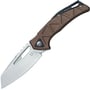 Fox Chronos Folding Knife Stainless Steel Magnacut Satin Blade, Alluminium Ergal Bronze Handle