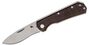 BLACK FOX Ciol Folding Knife, 440C Blade, Micarta Handles, Leather Pouch, BF-748 MIB