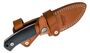Lionsteel Fixed Blade M390 satin blade, G10 handle, leather sheath M2M GBK