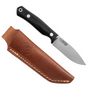 Casstrom No.8 SFK, Black micarta, Stainless/Flat CASS-12820