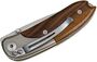 Lionsteel MINI Santos wood handle and titanium Bolster, D2 blade, with clip 8200 ST