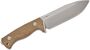Lionsteel Fixed blade, CPM 3V SATIN blade,  NATURAL  CANVAS  handle with Kydex sheath T6 3V CVN