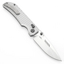 TENABLE KNIVES Eaglestrike Stonewashed Nitro-V 0.118&quot; / 3.0mm Silver Anodized Aluminum T1095V4