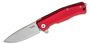 Lionsteel Myto Folding knife STONE WASHED M390 blade, RED aluminum handle MT01A RS