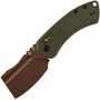 Kansept Korvid V Rose Gold Coated D2 Olive Green G10 TE2030V2