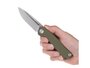 ANV Knives Z200 - Sleipner, Variant: Stonewash / Plain edge, G10 Olive / Liner Lock  ANVZ200-009