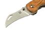 Fox Knives FOX SPORA MUSHROOM FOLDING KNIFE SANDVIK 12C27 SATIN BLADE, OLIVE WOOD HANDLE