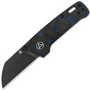 QSP Messer Penguin Mini 14C28N, CF Overlay G10 Blau QS130XS-D2