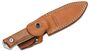 Lionsteel Fixed Blade Sleipner Steel stone washed, SANTOS wood handle, leather sheath B41 ST
