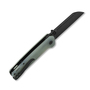 QSP Knife Penguin, Black Stonewash D2 Blade, Jade G10 Handle QS130-W