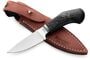 Lionsteel Fixed knife m390 blade CARBON FIBER andle, Ti guard, leather sheath WL1  CF