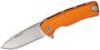 Lionsteel ROK ORANGE Aluminum knife, RotoBlock, satin finish blade M390 ROK A OS