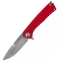ANV Knives ANVZ100-014 Z100 Stonewash Plain Edge Liner Lock G10 Red