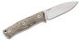 Lionsteel Fixed Blade SLEIPNER satin Green CANVAS handle, leather sheath B35 CVG