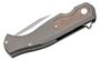 Fox Knives FOX EAST WOOD TIGER FOLD. KNIFE ,CPM-S90VN BLADE SATIN,ZIRCOTE WOOD HDL FX-524 TIZW