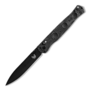 Benchmade Greg Thompson SOCP Folding Knife, Black Cerakote Plain Blade, Black CF Handle - 391BK