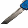 Microtech Combat Troodon® T/E Gen III Син Каменно Измиване Пълно Назъбено 1144-12BL