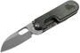 BlackFox BLACK FOX POCKET KNIFE BEAN GEN2 SATIN BLADE - MICARTA CANVAS GREEN HANDLE BF-719 MI